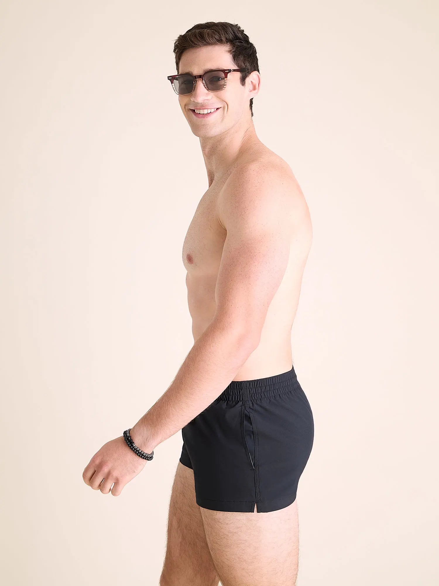 HARBORPOLO  Black swim trunks